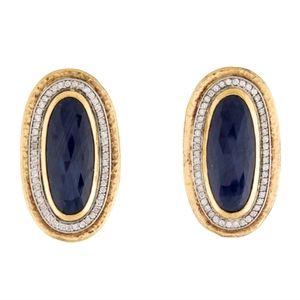 GURHAN 24K Sapphire/Dia Earrings
